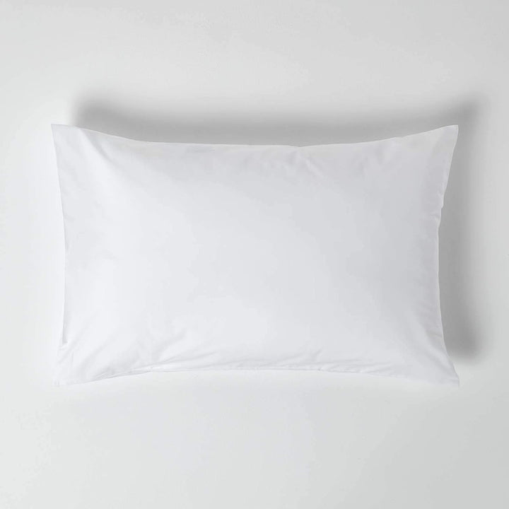 Eleganza Plain White 100% Cotton Percale Bag Pillowcase TC200