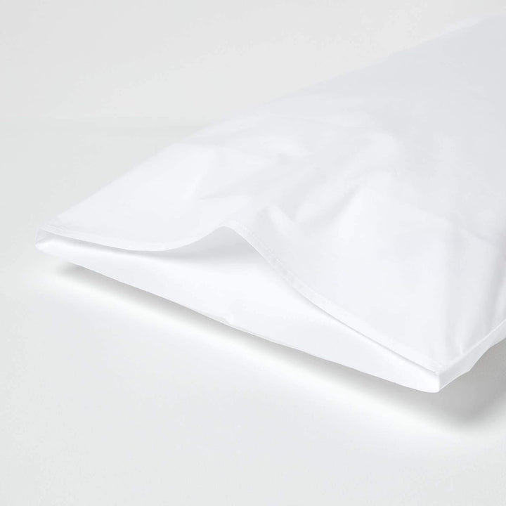 Eleganza Plain White 100% Cotton Percale Bag Pillowcase TC200