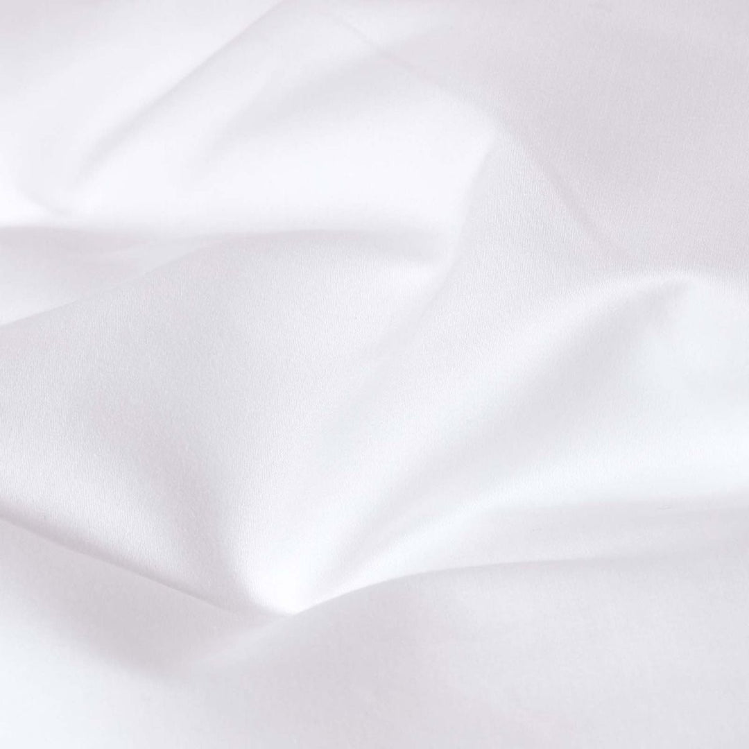 Triora Plain White Cotton Rich Percale Duvet Cover TC 200