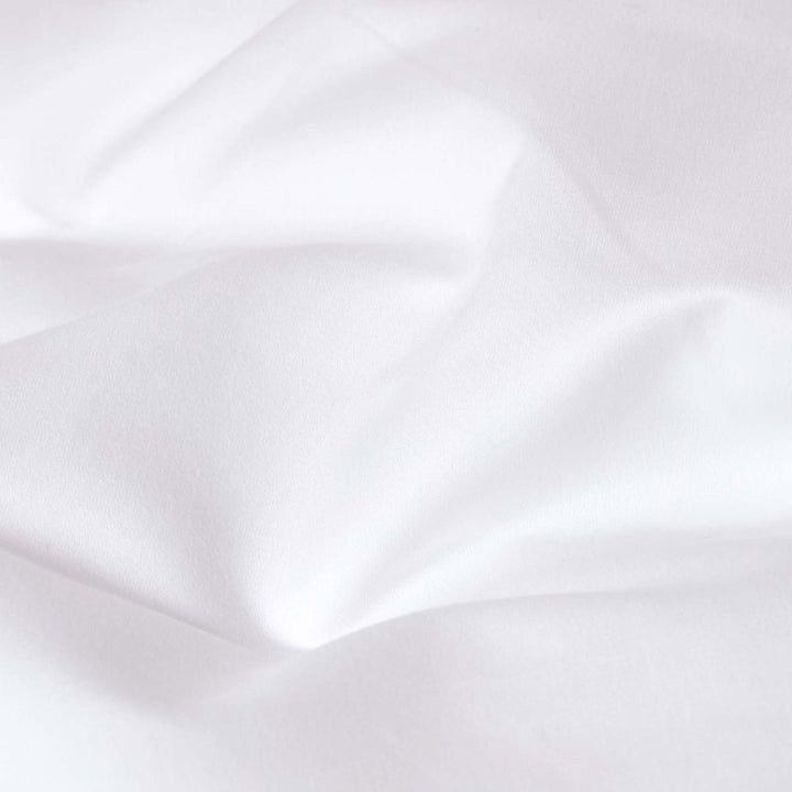 Eleganza Plain White 100% Cotton Percale Duvet Cover TC 200