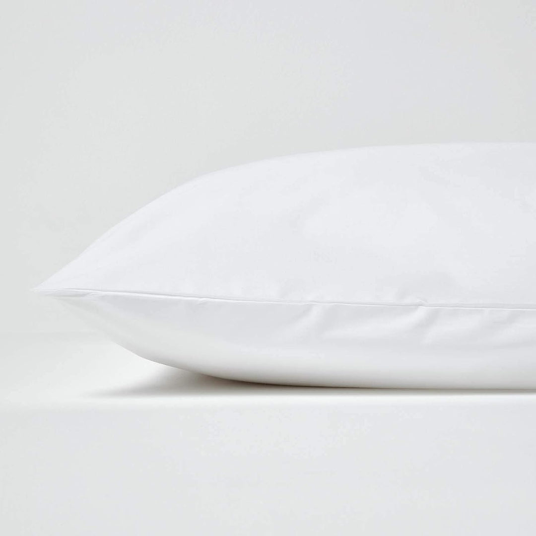 Eleganza Plain White 100% Cotton Percale Housewife Pillowcase TC200