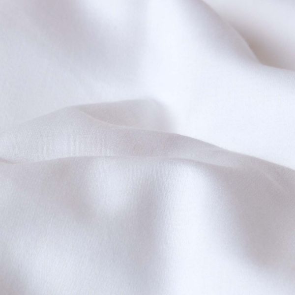 Eleganza Plain White 100% Cotton Percale Flat Sheet TC 200