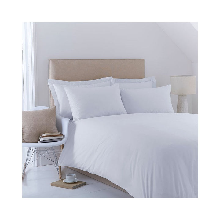 Affinity White 100% Cotton Hemmed Bag Pillowcase TC 144