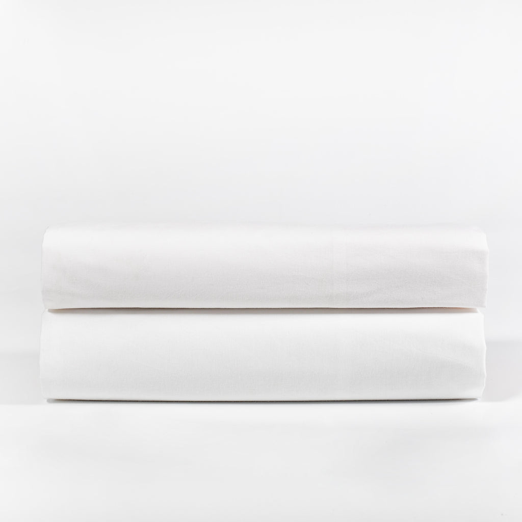 Essensa White Cotton Rich Double Size (229x274 cm) Flat Sheet T130