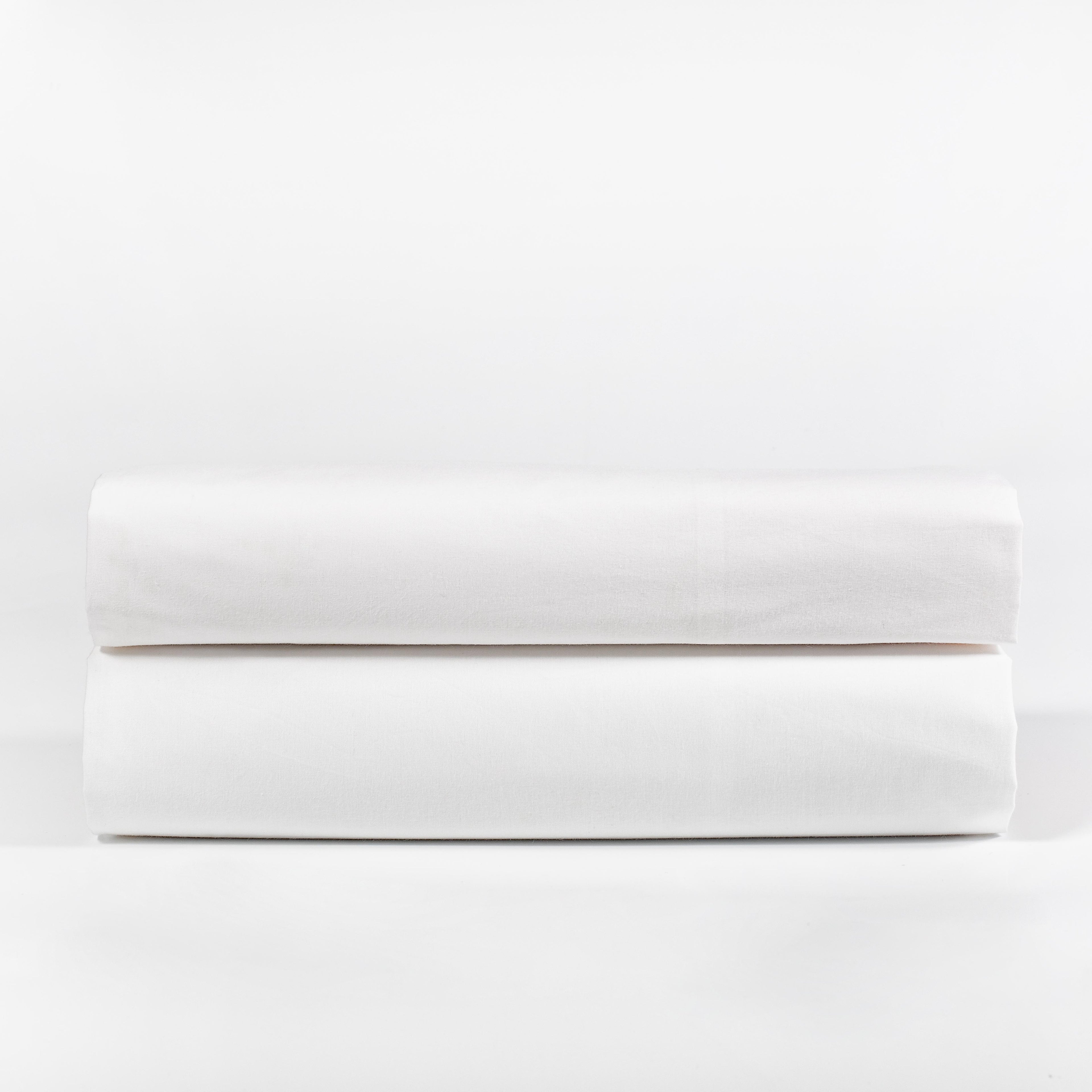 Essensa White Cotton Rich Double Size (229x274 cm) Flat Sheet T130