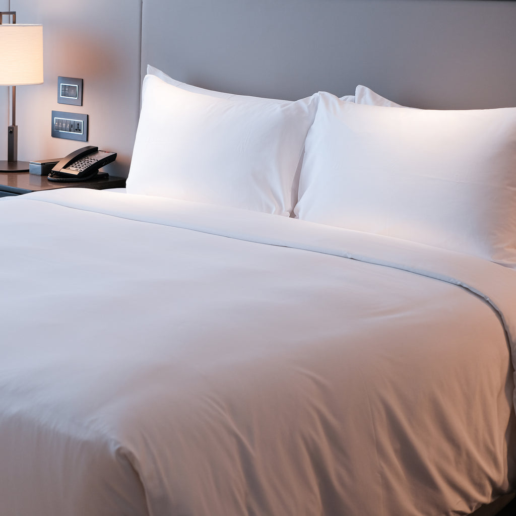 Essensa White Cotton Rich Double Size (229x274 cm) Flat Sheet T130